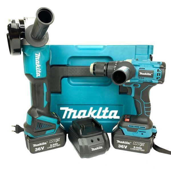 Набір акумуляторного безщіткового інструменту Makita 2в1, Болгарка makita DGA 504 + Шурупокрут make DTW 485 2131121908 фото