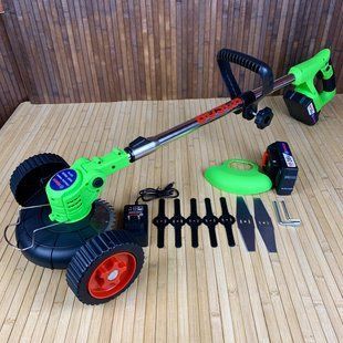 Акумуляторний тример Bosch Easy grassy cut 50 з колесами (36 V, 5 AH), акумуляторна коса Бош 2295711053 фото