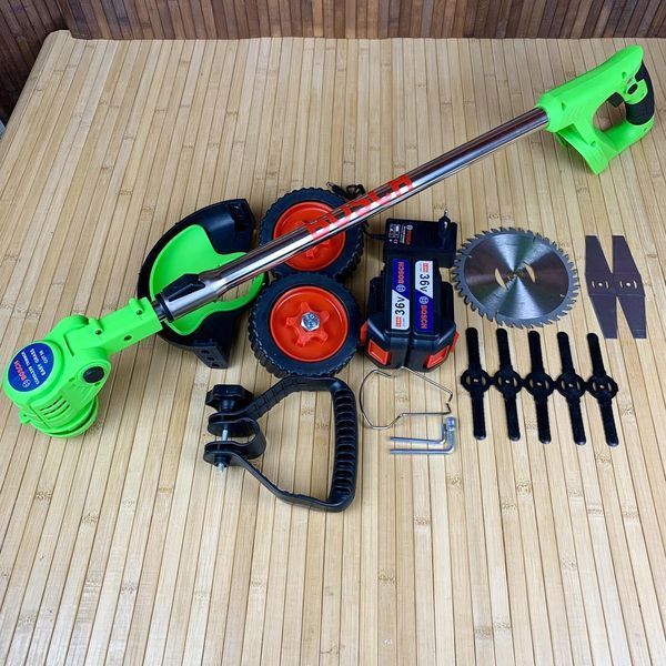 Акумуляторний тример Bosch Easy grassy cut 50 з колесами (36 V, 5 AH), акумуляторна коса Бош 2295711053 фото
