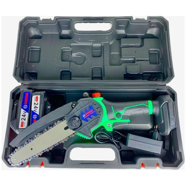 Акумуляторна мініпила Bosch UniversalChain 24 new (24V, 5 Аh, шина 15 см) з автоматичним змащенням ланцюга 2318438057 фото