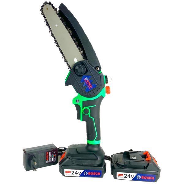 Акумуляторна мініпила Bosch UniversalChain 24 new (24V, 5 Аh, шина 15 см) з автоматичним змащенням ланцюга 2318438057 фото